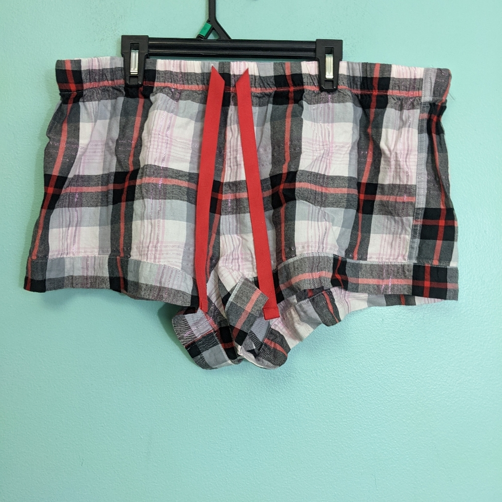 Victoria's Secret Red White and Black Sleep Shorts Xl